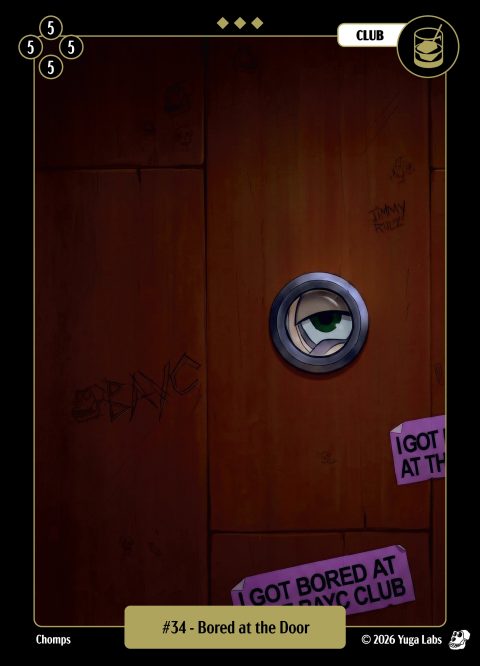 #034 Bored at the Door Mudwater card